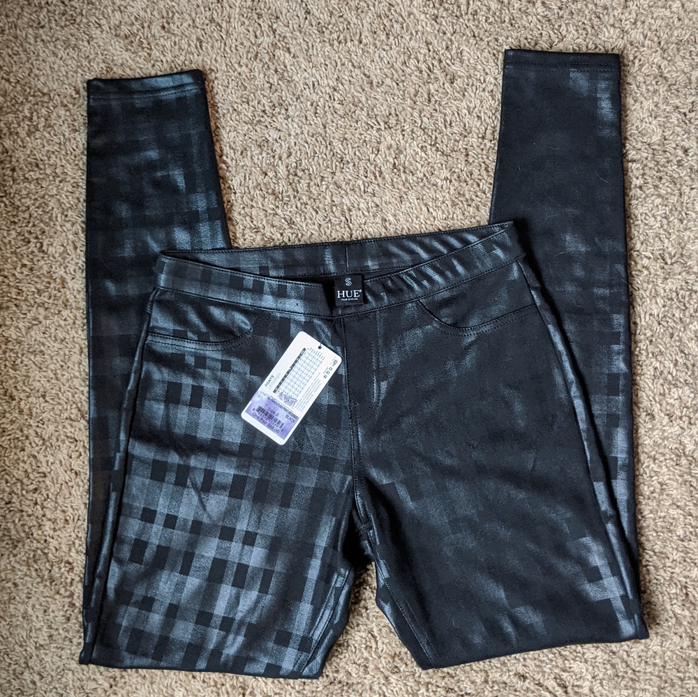 Plaid ponte leggings